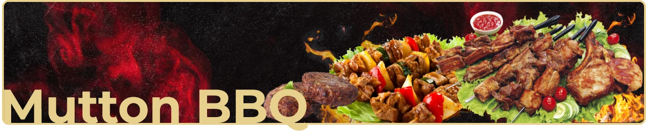 Sultan Flamez: Tender Mutton BBQ, Sizzling with Flavor.